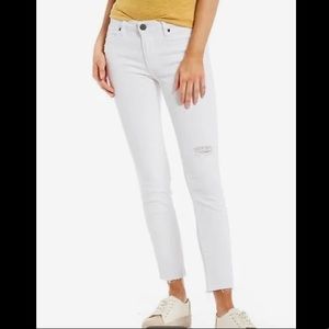 STS Blue Emma Ankle Skinny Distressed White Jeans
